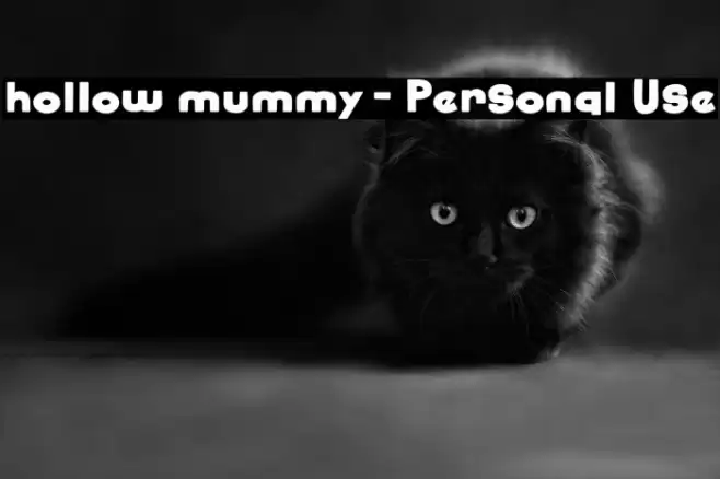 hollow mummy - Personal Use Font examples
