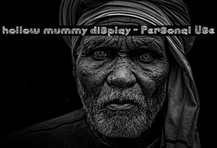 hollow mummy display - Personal Use Example 2