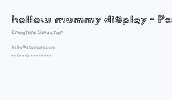 hollow mummy display - Personal Use Business Card