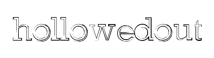 hollowedout Font