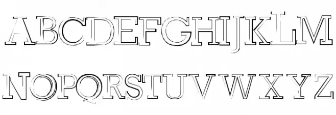 hollowedout Schriftart Groß
