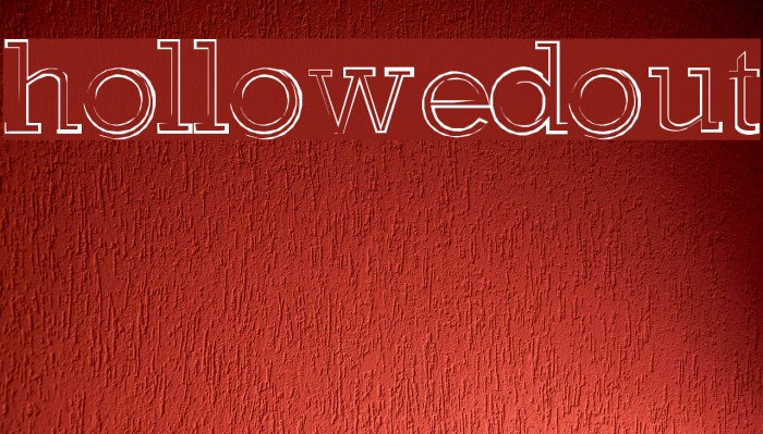 hollowedout Font examples