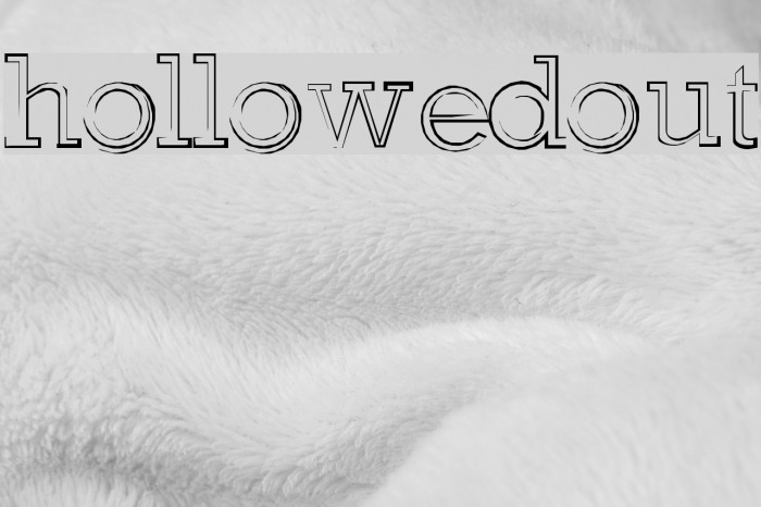 hollowedout Font examples
