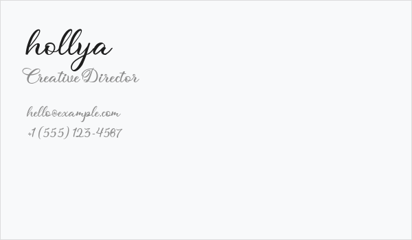 hollya Business Card