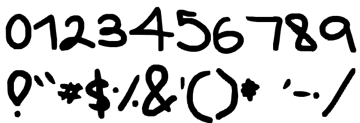 holly's font Font OTHER CHARS