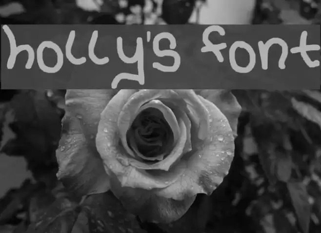 holly's font Font examples
