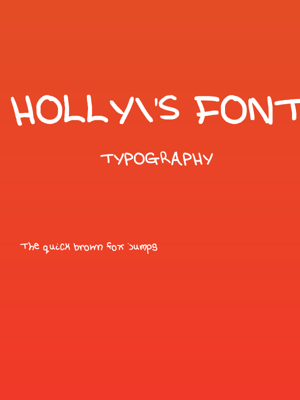 holly's font Poster
