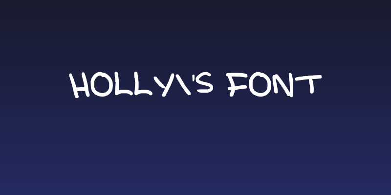 holly's font Social Header