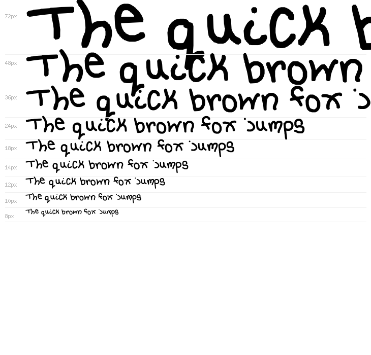 holly's font Waterfall