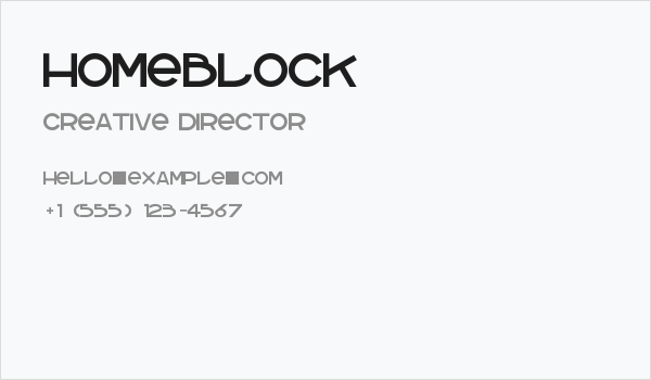 homeblock Business Card