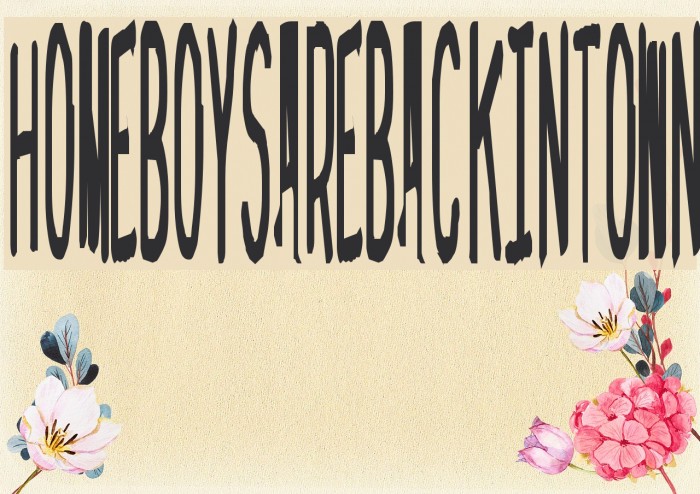 homeboysarebackintown Font examples