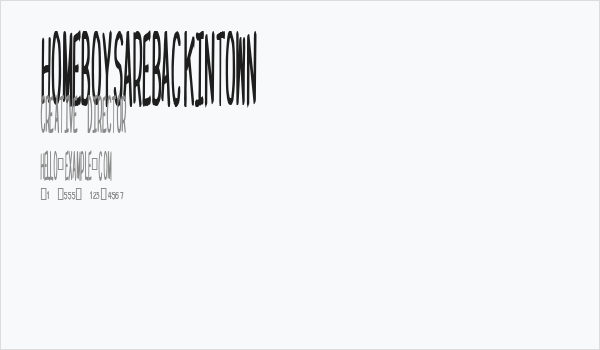 homeboysarebackintown Business Card