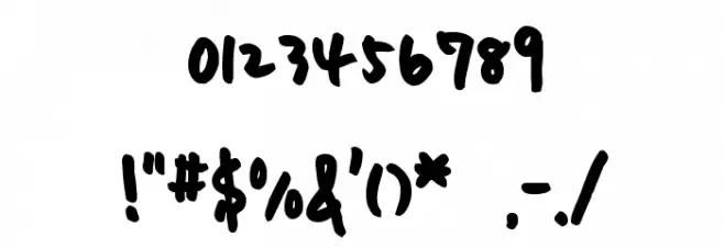 homework normal Font OTHER CHARS