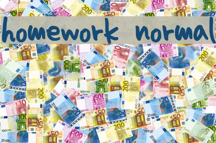 homework normal Font examples