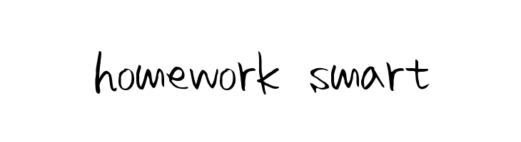 homework smart font
