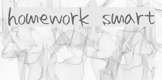 homework smart Font examples