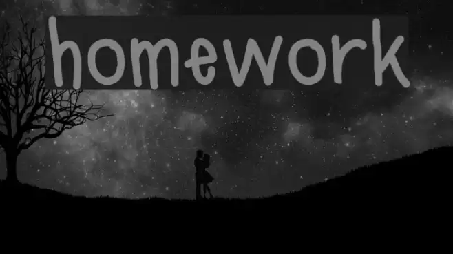 homework Font examples