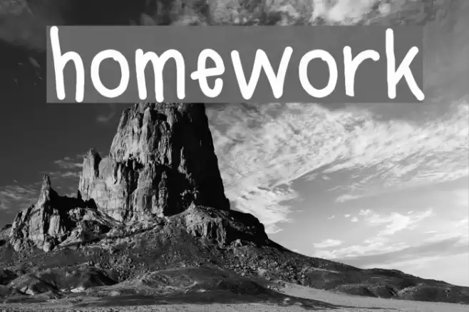 homework Font examples