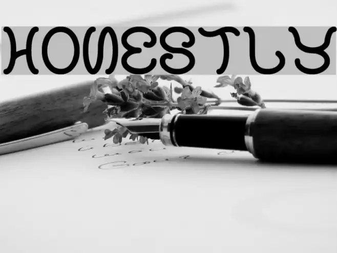 honestly Font examples