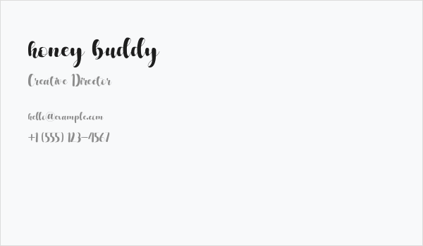honey buddy Business Card