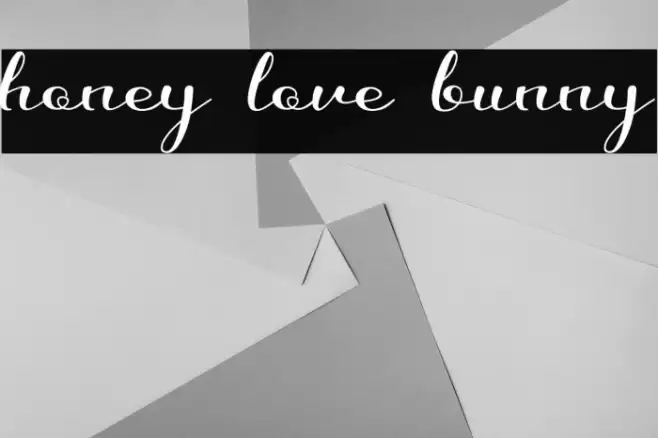 honey love bunny Font examples