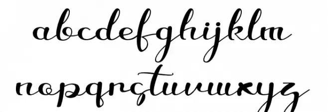 honey love bunny Schriftart Kleinbuchstaben