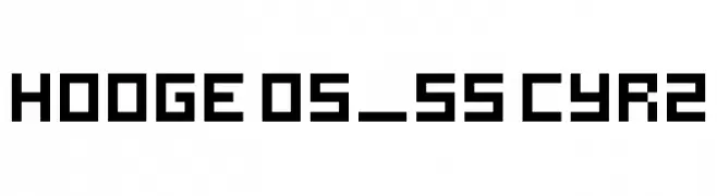 hooge 05_55 Cyr2  Free Fonts Download