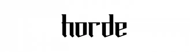horde  Frei Schriftart Herunterladen