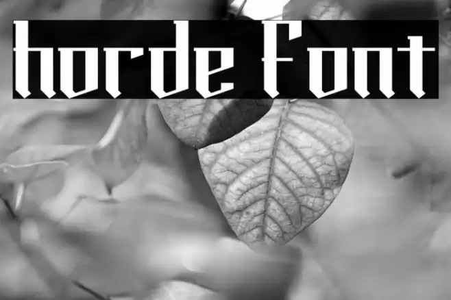 horde Font examples
