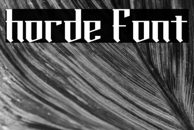 horde Font examples