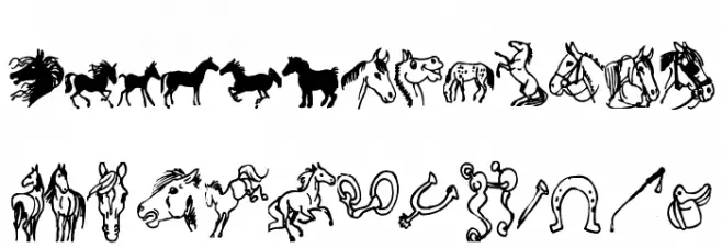 horsedings फ़ॉन्ट अपरकेस