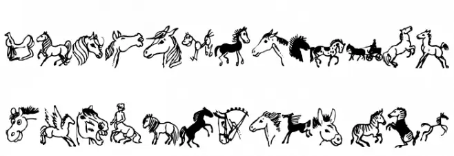 horsedings फ़ॉन्ट लोअरकेस