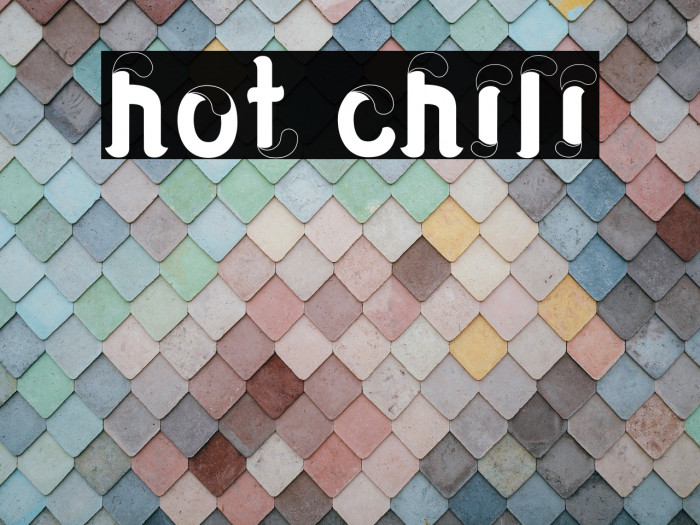 hot chili Font examples