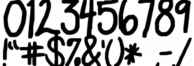 how cute Font OTHER CHARS