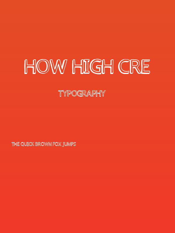 how high cre Poster