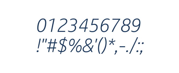 HP Simplified W01 Light Italic Other Characters