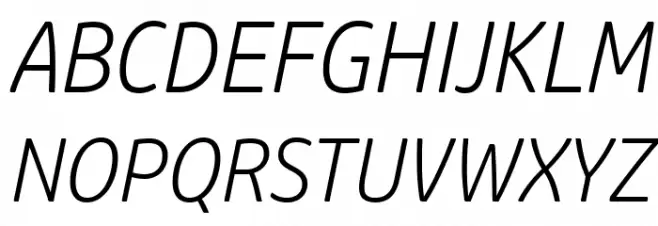 HP Simplified W01 Light Italic Polices MAJUSCULES