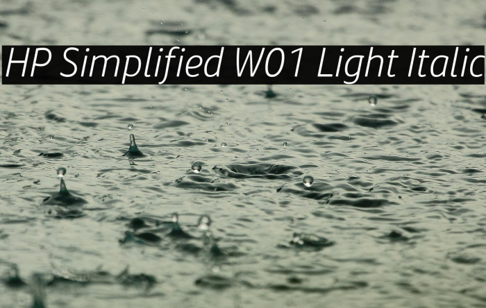 HP Simplified W01 Light Italic Example 1