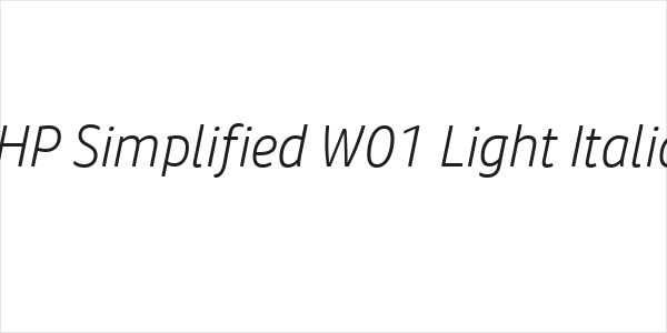 HP Simplified W01 Light Italic Logo