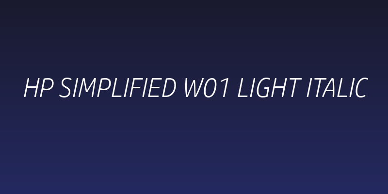 HP Simplified W01 Light Italic Social Header