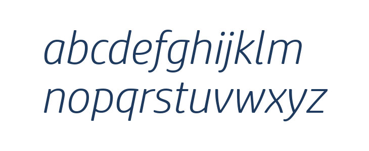HP Simplified W01 Light Italic Lowercase