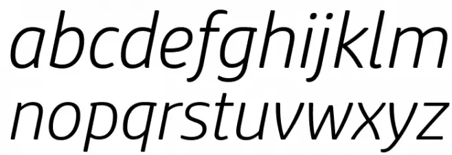 HP Simplified W01 Light Italic Polices MINUSCULES