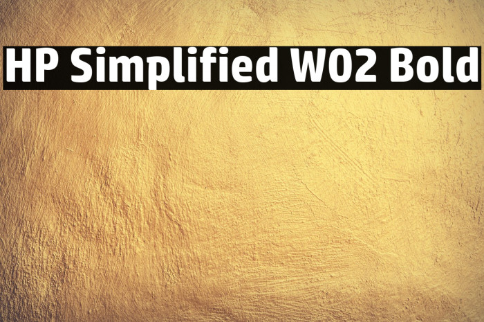 HP Simplified W02 Bold Example 1