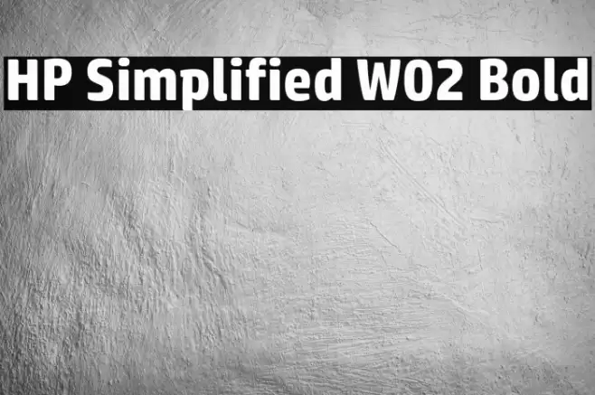 HP Simplified W02 Bold Font examples