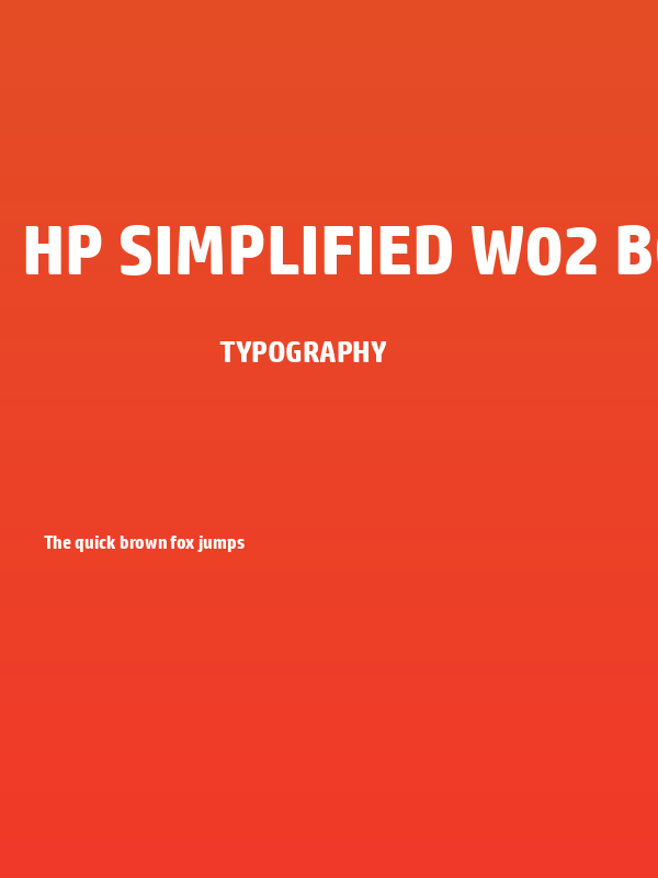 HP Simplified W02 Bold Poster