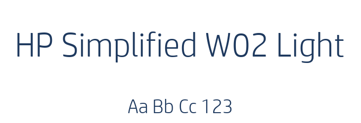 HP Simplified W02 Light Font Preview