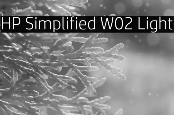 HP Simplified W02 Light Font examples