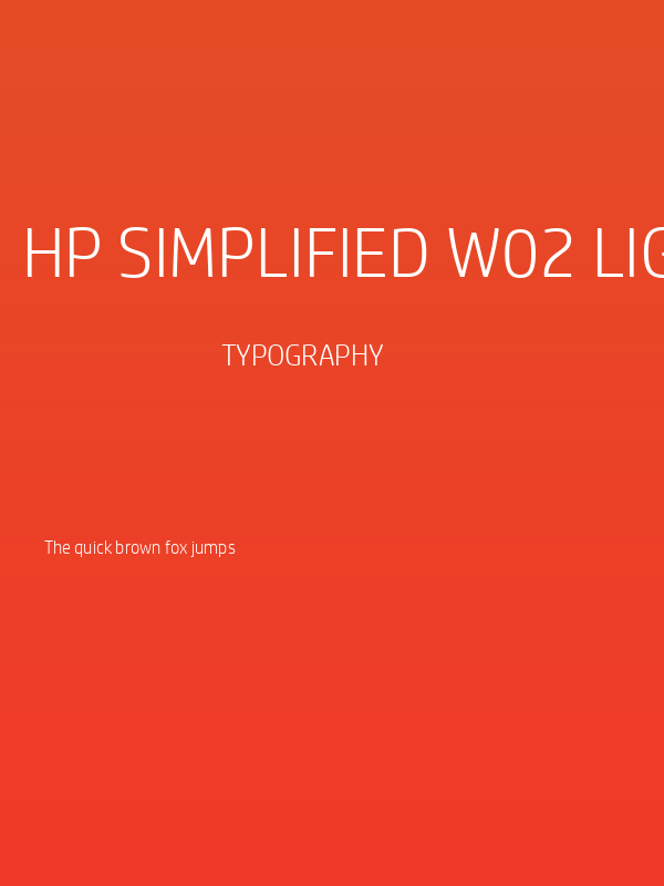HP Simplified W02 Light Poster