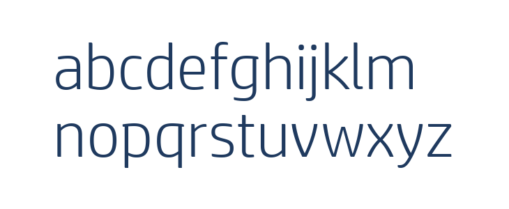 HP Simplified W02 Light Lowercase