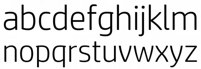 HP Simplified W02 Light Font LOWERCASE